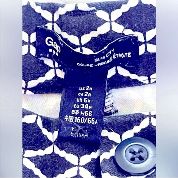 Gap Slim City navy & white detailed pants! - Picture 14 of 14